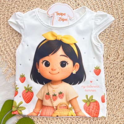 Conj My Cuteness Summer Vermelho Morangos